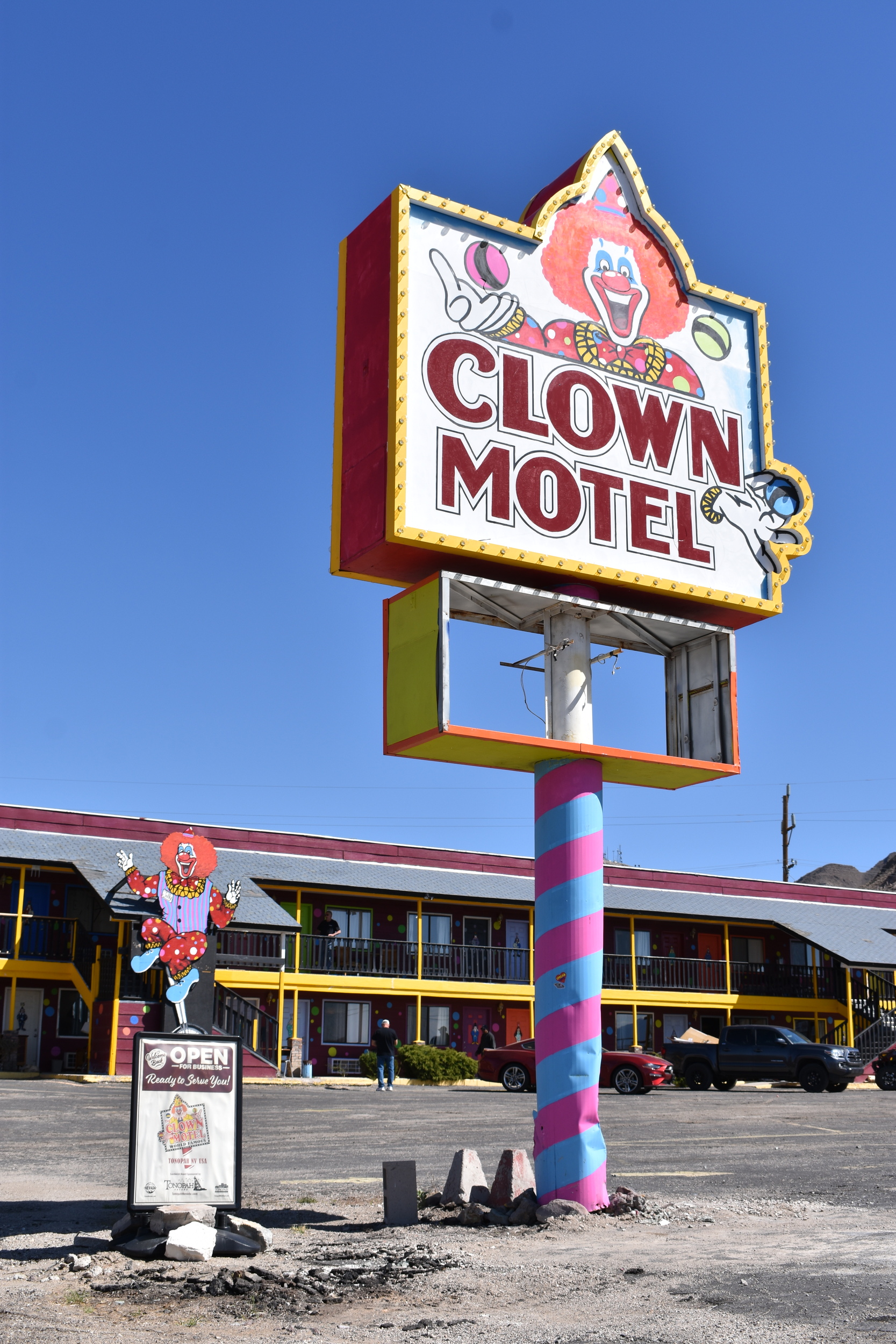 Clown Motel mounted sign, Tonopah, Nevada