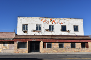 Wild West Inn wall mounted sign, Wells, Nevada