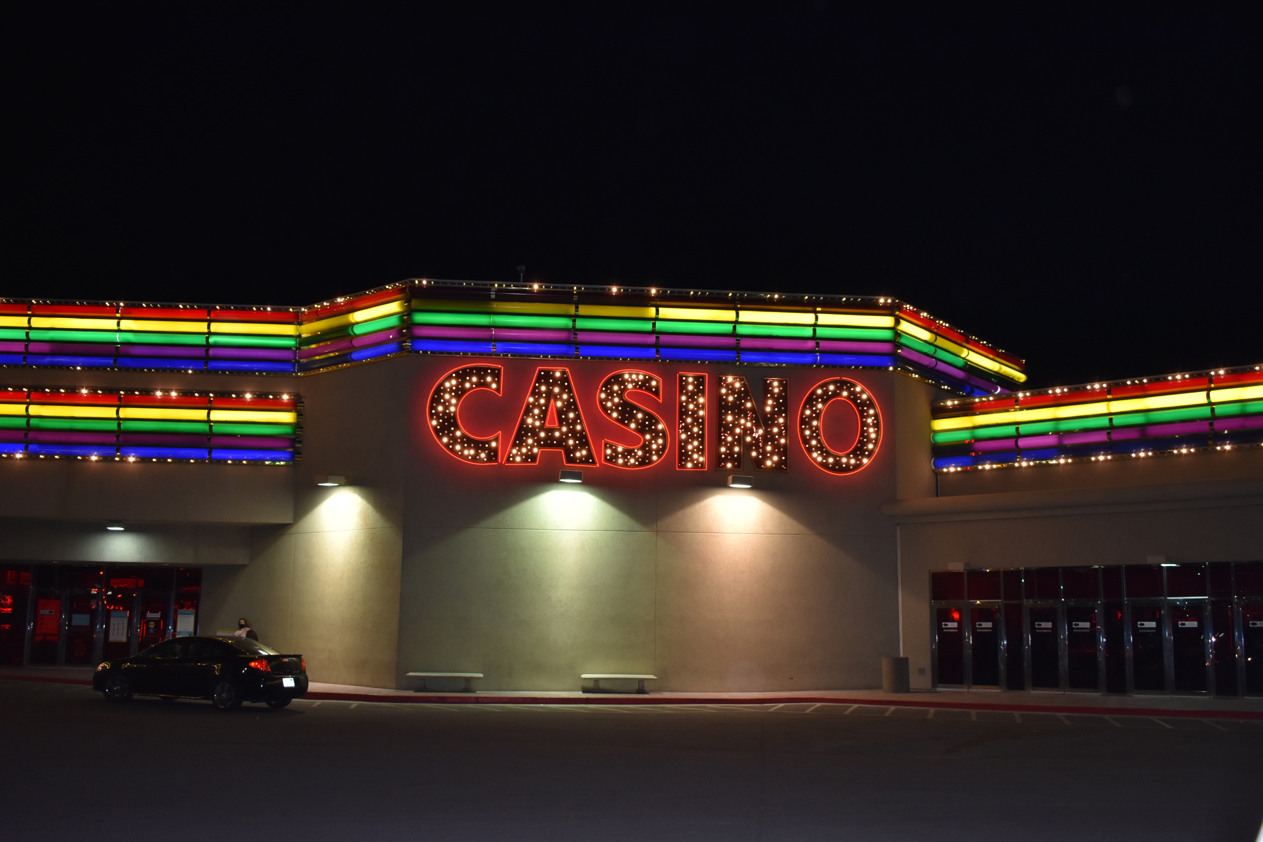 Rainbow Casino & Hotel wall mounted sign, Wendover, Nevada