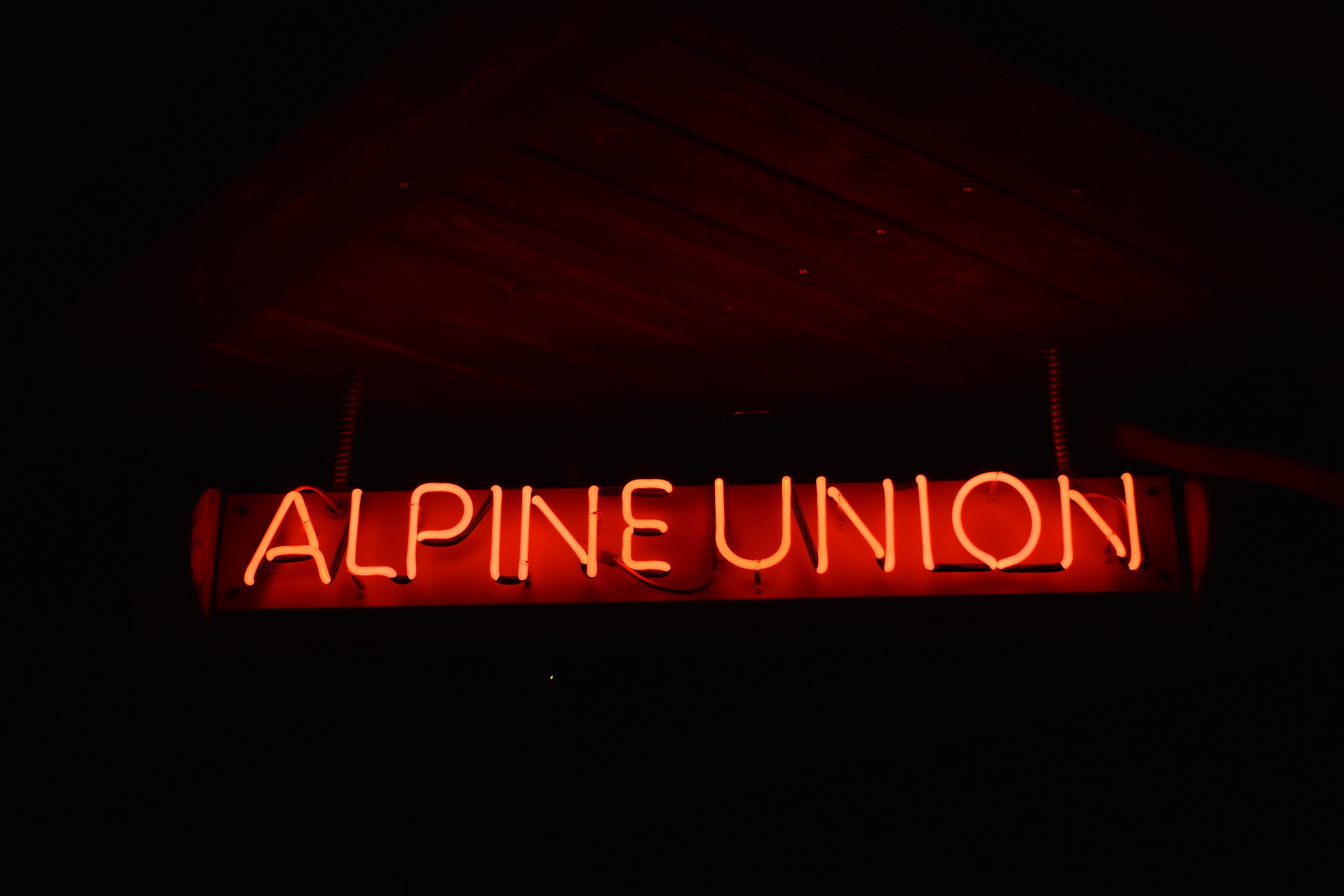 Hard Rock Hotel & Casino Alpine Union mounted sign, Stateline, Nevada
