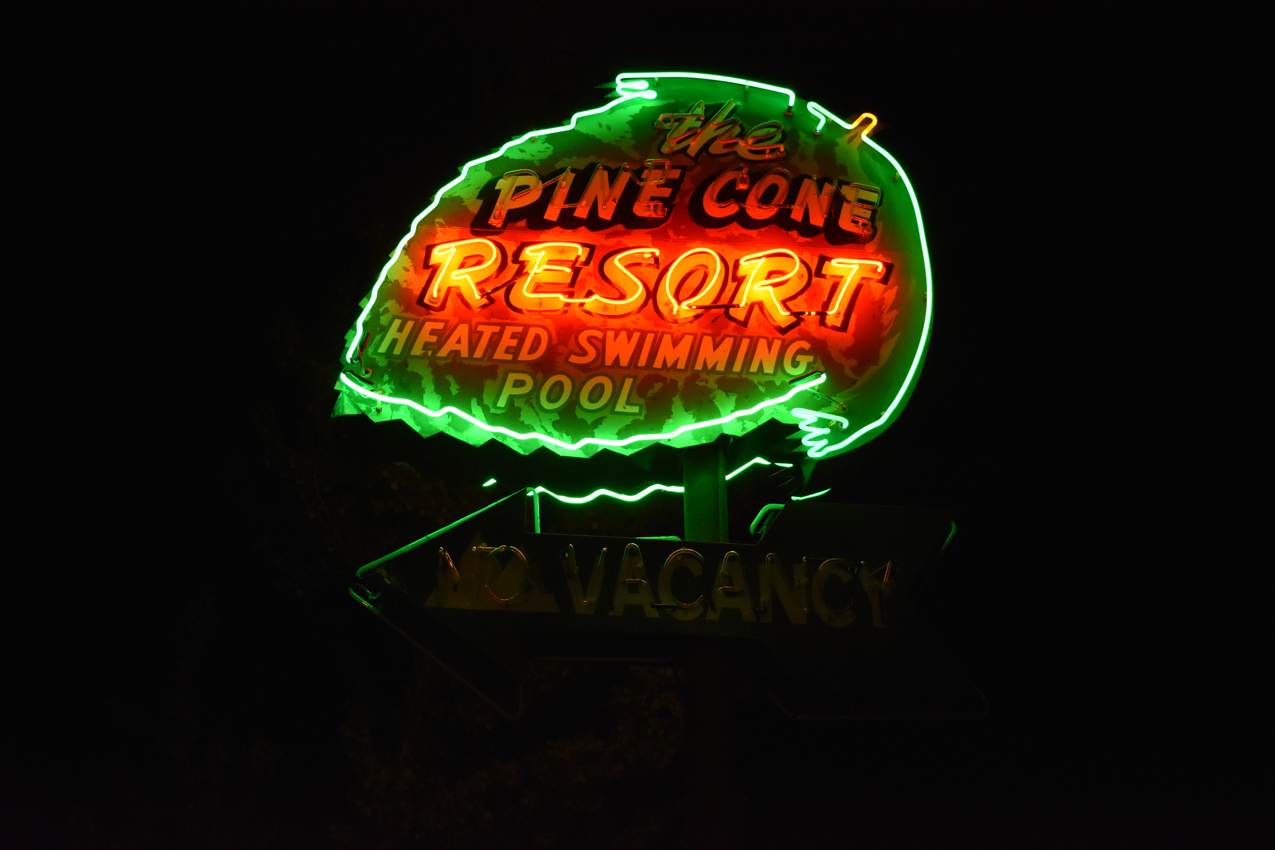 Pine Cone Resort moutned sign, Zephyr Cove, Nevada