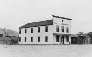 Side view of the California Hotel, Beatty, Nevada: photographic print