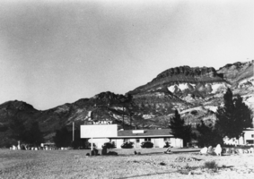 Desert Inn Motel in Beatty, Nevada; Beatty Mountain in background: photographic print