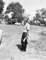 Dean Hale visiting the Tubb Ranch: photographic print