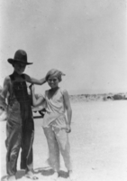 Wes Pardee and his sister "Dude" Pardee (identified from left to right): photographic print