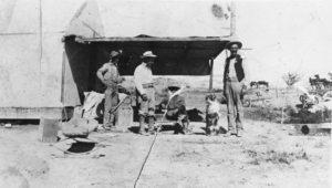 Ralph Fairbanks (far right) in Fairbanks Spring, Ash Meadows: photographic print