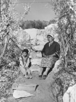 Dora Lee Brown and her niece on the Yount, or Hidden Hills, Ranch, Nevada: photographic print