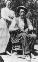 Celestia Adelaide Johnson Fairbanks and her husband Ralph Jacobus Fairbanks in Shoshone, California: photographic print
