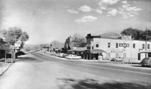 View looking north on Main Street, Beatty: photographic print