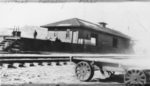 View of Train depot, Beatty: photographic print