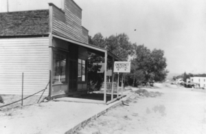 Looking north up Main Street at the Emergency Medical Clinic, Nevada: photographic print