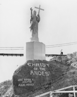 Christ of the Andes statue located at Cathedral Canyon: photographic print