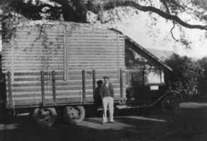 Stanley Ford and his new six-cylinder Chevrolet truck: photographic print