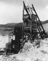 Head frame of the Johnnie Mine: photographic print