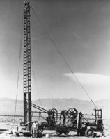 Well-drilling rig owned and operated by Stanley Ford: photographic print
