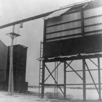 Cottonseed bins at the Nevada Cotton Gin: photographic print