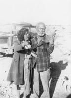 Maimie Steve and Bob Brown standing: photographic print