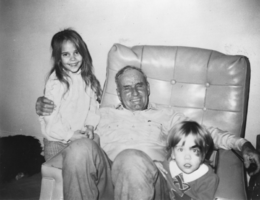 Joe Fallini and his granddaughters, Lorinda and Karina: photographic print