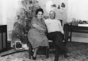 Marguerite Bradshaw and A.N. Bradshaw, parents of Albert Bradshaw, Tonopah, Nevada: photographic print