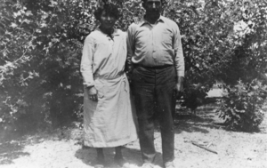 Mayme Hooper's parents, Fred Williams and Lilly Breckenridge Williams: photographic print