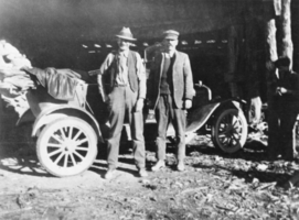 Ed and Orville Knighten Reed Sr. with 1914 Model-T Ford: photographic print