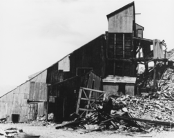 Front view of The Red Mill in Manhattan, Nevada: photographic print
