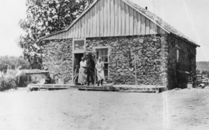 Stone house located on the Irwin ranch: photographic print