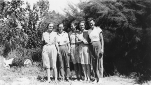 Roberts girls in front of their mother's house: photographic print