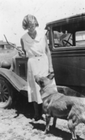 Frances Roberts and her dog Lady, Stillwater Gaming Club: photographic print