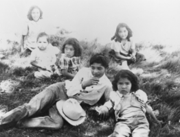 Native American children on the Duckwater Indian Reservation: photographic print
