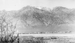 Looking west toward Devil's Canyon from the ranch house on the Carver Ranch, Nevada: photographic print