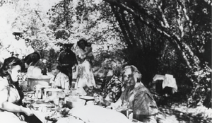 Picnic held in Kingston Canyon: photographic print