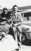 Jean Carver Duhme with Chi Hiedeman and the first deer that Jean shot: photographic print