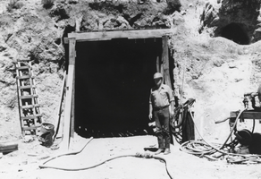 Bobbie Number 4 incline shaft located in Ophir Canyon, Toiyabe Mountains, Nevada: photographic print