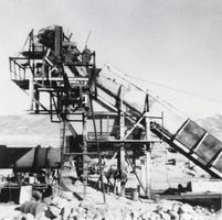 Placer mining plant in Ophir Canyon, Nevada: photographic print
