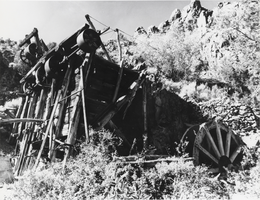 Ruins of part of the milling operation, Toiyabe Mountains, Nevada: photographic print