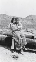 Norman "Curly" Coombs and Irene "Rene" Rogers Berg Zaval on a picnic on Round Mountain, Nevada: photographic print
