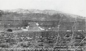 Panoramic of Round Mountain, Nevada: photographic print