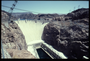 The front face of Hoover Dam looking northeast from Hoover Dam, Nevada: photographic slide