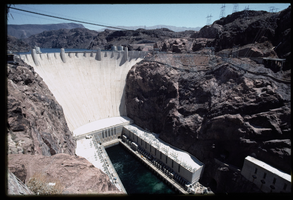 The front face of Hoover Dam looking northeast from Hoover Dam, Nevada: photographic slide