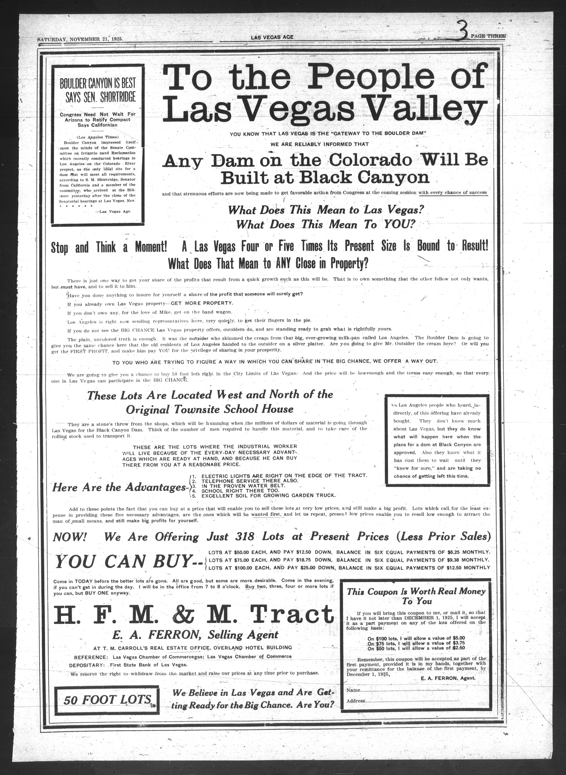 Las Vegas Age, Vol. XXI, No. 47 (1925-11-21), page 3