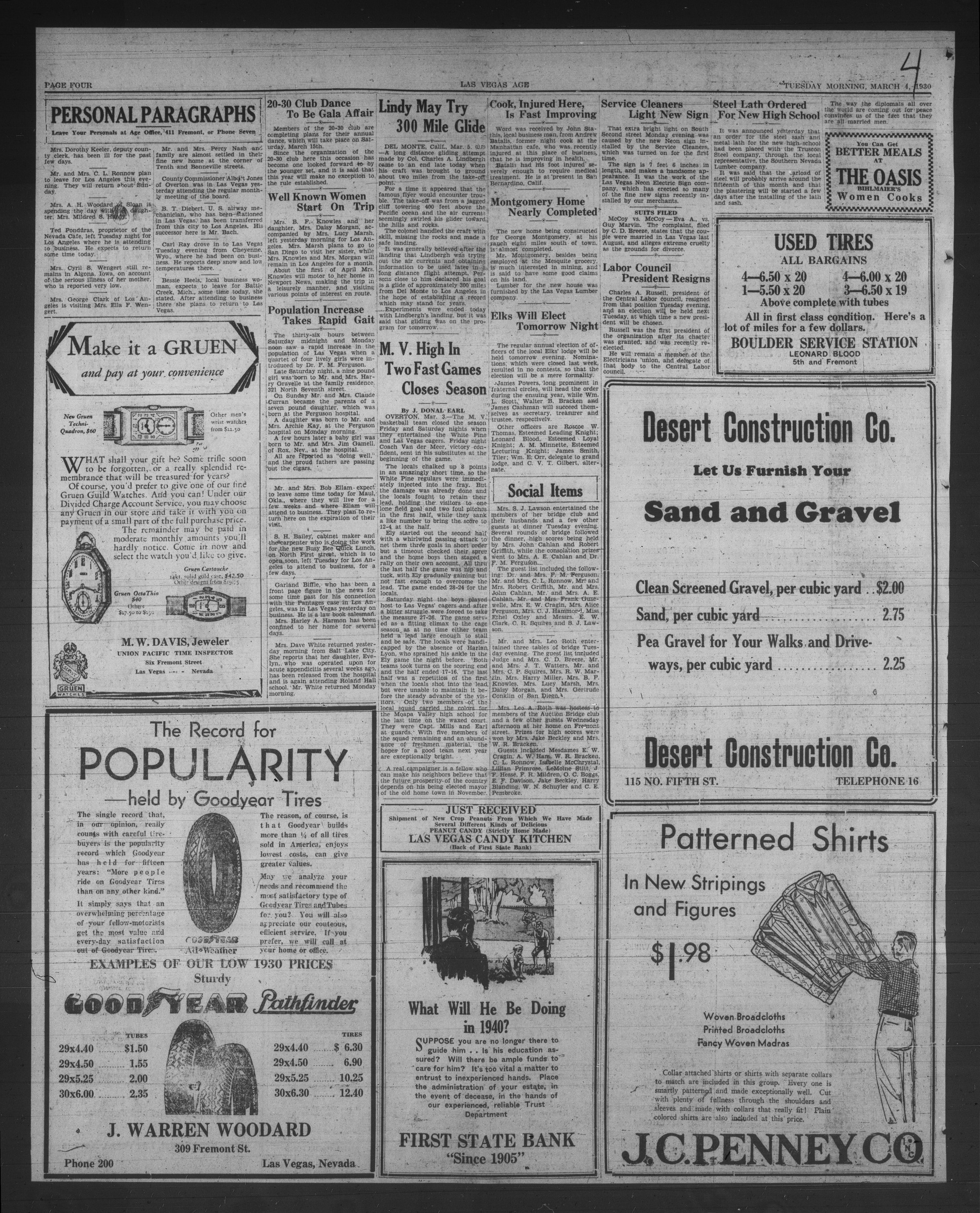 Las Vegas Age, Vol. XXVI, No. 28 (1930-03-06), page 4