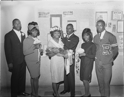 Set of photographs including Madison School Thanksgiving Program and Jefferson Center King & Queen Contest, image 001