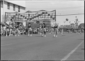 Set of photographs including Quality Cafe, Kit Carson Drill Team at School, Helldorado Parade, Kit Carson and Matt Kelly: image 001