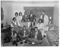 Set of photographs including annual dinner planning committee, Anderson Speaker at Madison 6th grade: image 001