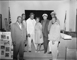 Set of photographs including Negro history play at Zion, Reverend Walker, Miss Viola Walton, Kappas at Nellis, and Madison Dancers at Kit Carson: image 001