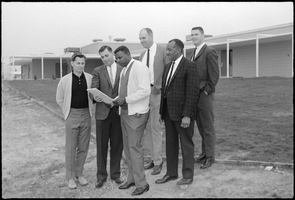 Set of photographs including beautification planners at Jo Mackey, recreation meeting at Doolittle's, Clay-Patterson fight fans, Fashionettes at Doolittle, and Sykes Recital at Zion: image 001