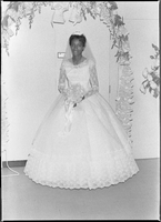 Set of photographs including Elizabeth Bennett wedding, Mrs. Irina Moore, Children's program, and Happy Timers: image 001