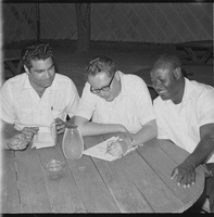 Set of photographs including Dr. John Caier and family, Pabst advertisement at Sugar Hill, voter registrar at Sugar Hill, Dancer (Lady 1960 'D'): image 001