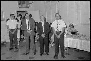 Set of photographs including Yolanda McKinney, Governor Sawyer at Centers, Elaine Brookman's party, and sorority women: image 001